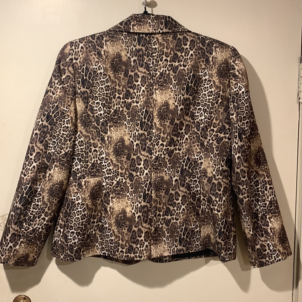 Cheetah Print Fully Lined Lightweight Blazer Jack… - image 4